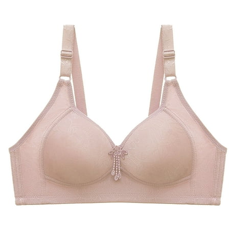 

RQYYD Clearance Women s Wireless Bra Full Cup Bras for Women No Underwire Push Up Shaping Wire Free Everyday Bra(Khaki L)