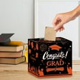 thumbnail image 2 of yulier Graduation Card Box, Graduation Decorations Graduation Box Congrats Grad Card Box Graduation Gift Graduation Party Favors Decor Party Supplies, Orange, 2 of 6