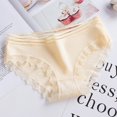 thumbnail image 1 of TrowBridge-bragas de algodón a rayas para mujer, ropa interior de encaje dulce, bragas transpirables, lencería acogedora, cintura hueca, oferta, 1 of 4