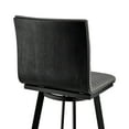thumbnail image 4 of Nikole 26" Counter Height Swivel Bar Stool in Matt Black Finish with Gray Faux Leather, 4 of 5