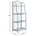 thumbnail image 3 of SAFAVIEH Amaris Outdoor Wrought Iron 4 Tier Bakers Rack, Antique Blue, 3 of 12