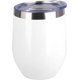 thumbnail image 1 of Vaso de vino aislado con tapa, blanco, de acero inoxidable de doble pared, sin tallo, 355 ml, taza de café aislada duradera, para champán, Co, 1 of 5