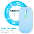 thumbnail image 2 of 2.4GHz & Bluetooth Mouse, Rechargeable Wireless LED Mouse for Lenovo M10 Plus ALso Compatible with TV / Laptop / PC / Mac / iPad pro / Computer / Tablet / Android - Sky Blue, 2 of 7
