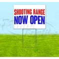 thumbnail image 1 of Shooting Range Now Open  (18"" X 24"") Yard Sign, Includes Metal Step Stake, 1 of 3