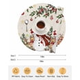 thumbnail image 6 of 15 Inch Round Placemats Set of 6, Rustic Christmas Snowman Non Slip Heat Insulation PP Table Mats, Xmas Snowflake Elk Tree Balls Washable Place Mats for Kitchen Dining Party Table Decor, 6 of 7