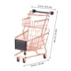 thumbnail image 2 of EeaseMX Mini carrito de compras de dos niveles para niños, juguete de simulación, carrito de comestibles, cesta de almacenamiento, carrito de oro rosa, 2 of 7
