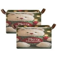 thumbnail image 3 of BZSMCE Collapsible Fabric Cube Storage Bins Christmas Toy Bears Design Pattern Storage Box, 3 of 8