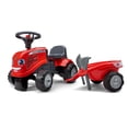 thumbnail image 2 of Falk FA241C Massey Ferguson Ride-On & Push-Along Tractor with Trailer & Tools for 1 Year Kids, Red, 2 of 3