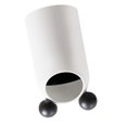 thumbnail image 4 of Trash Can Inclined Opening Large Capacity Modern Look Thickened Garbage Bin for Kitchen Bathroom Office Living Room White, 4 of 14