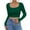 06# Green, variant on Thredzr Womens Long Sleeve Shirts Casual Scoop Neck Basic Long Sleeve Ribbed Tops Low Cut Solid Color Tee 06# Black XS