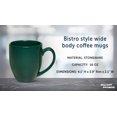 thumbnail image 4 of Large Coffee Cups 16 oz. Set of 10, Bulk Pack - Perfect for Tea, Espresso, Cappuccino, Hot Cocoa - Green, 4 of 5