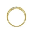 thumbnail image 2 of 10kt Yellow Gold Mens Round Diamond Wedding Double Row Band Ring 1/4 Cttw, 2 of 2