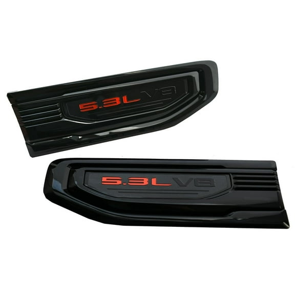 ZZ Pair 5.3L V8 Driver Side Vent Right Left 3D Badge Emblems Replacement 19-25 Compatible with GMC