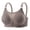 Coffee, variant on Plus Size Lightly Lined Bra,No Underwire Push-Up Anti-Sagging Bra,Breathable Comfy Supportive For Women Daily Casual Wear Everyday Use Silver 42