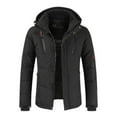 thumbnail image 1 of Guardoinrt Polyester Mens Duck Down Jacket For Ultimate Warmth And Style Wide Application Hooded Puffer Jacket black M, 1 of 6