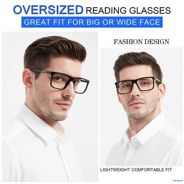 Reading glasses for wide faces sale