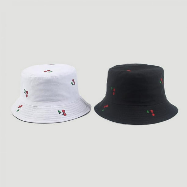 Jovati Fisherman Hat For Men Summer Men And Women Foldable Two-Sided Fisherman Hat Sun Hat Bucket Cap White