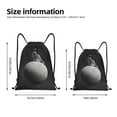 thumbnail image 2 of Honeii Astronaut Sitting On Mercury Planet Print Drawstring Backpack,Drawstring Bags String Backpack Gym Cinch Sack Backpack Sport Bag Draw-Medium, 2 of 6