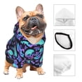 thumbnail image 3 of Fotbe Skull flower tie dye Sudadera con Estampado para Perros Pequeños – Suéter con Capucha para Mascotas, Tela Suave de Forro Polar con Bolsillo-X-Small, 3 of 7
