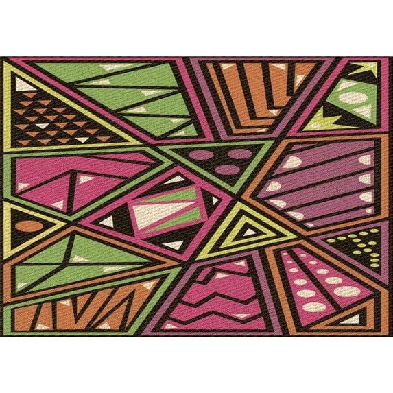 Ahgly Company Indoor Rectangle Patterned Copper Brown Area Rugs, 3' x 5'