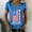 Blue, variant on Womens Shirts Summer 250Th Anniversary Usa for Women 17762026 Patriotic American Flag V Neck T July 4Th Graphic Tee 250 Anniversary Usa Shirt Women White 2XL