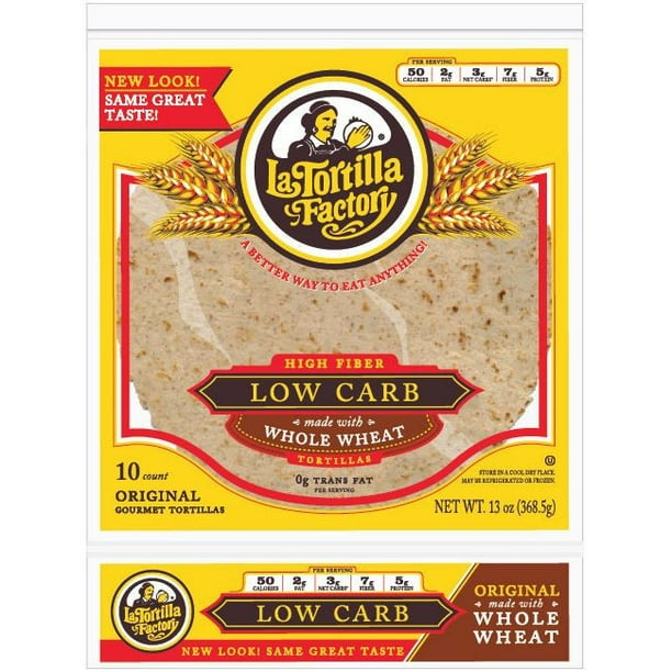 La Tortilla Factory Low Carb, High Fiber Tortillas, Made with Whole