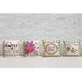 thumbnail image 4 of Flowers Throw Pillow Covers Green Spring Pillow Cover 18x18 Inch&nbsp;Bicycle Wreath Floral Farmhouse Pillow Cases Cotton Linen Set of 4 Home Sweet Home Buffalo Plaid Cushion Cover for Sofa, 4 of 6
