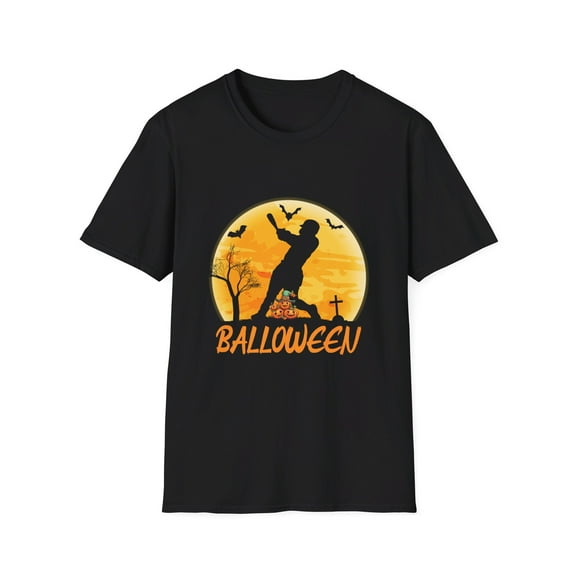 Balloween Baseball Halloween October T-Shirt
