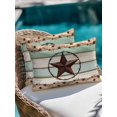 thumbnail image 4 of Outdoor Pillows Waterproof, Western Texas Star Green Bedding Throw Pillows with Insert for Couch Sofa Bed, Farmhouse Brown Country Vintage 12x20 Inch Pillowcases Decorative Patio Pillow Set of 2, 4 of 8