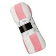 thumbnail image 2 of Cozival Thick Coral Towel, Thick Coral Fleece Striped Bath Towel - Super Soft & Highly Absorbent for Kids and Adults, Gentle on Skin, Quick Dry, Striped Bath Towel, Pink, 2 of 5