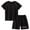 Black, variant on NAISIBABY Boy's Active Shorts Set 2-Piece, Short Sleeve T-Shirt and Gym Shorts Kids Basketball Clothes Black 8-9T