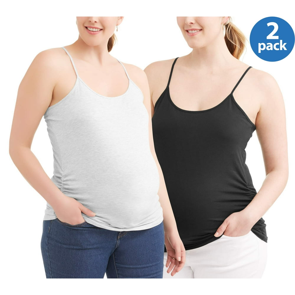 Oh! Mamma - Oh! Mamma Maternity Camisole Tee with Flattering Side ...