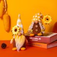 thumbnail image 4 of Fall Gnomes Plush Thanksgiving Decorations Autumn Tomte Handmade Swedish Gnome Mr and Mrs Scandinavian Gnomes Thanksgiving Day Gif, 4 of 5