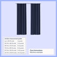 thumbnail image 3 of Mainstays Kids Navy Blue Solid Blackout Rod Pocket with Back Tabs Curtain Panel Pair, Set of 2, 30" W x 84" L, 3 of 8