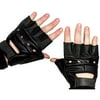 RoadDog Motorcycle Street Black Shorty Leather Gloves Unisex Riding Glove Small