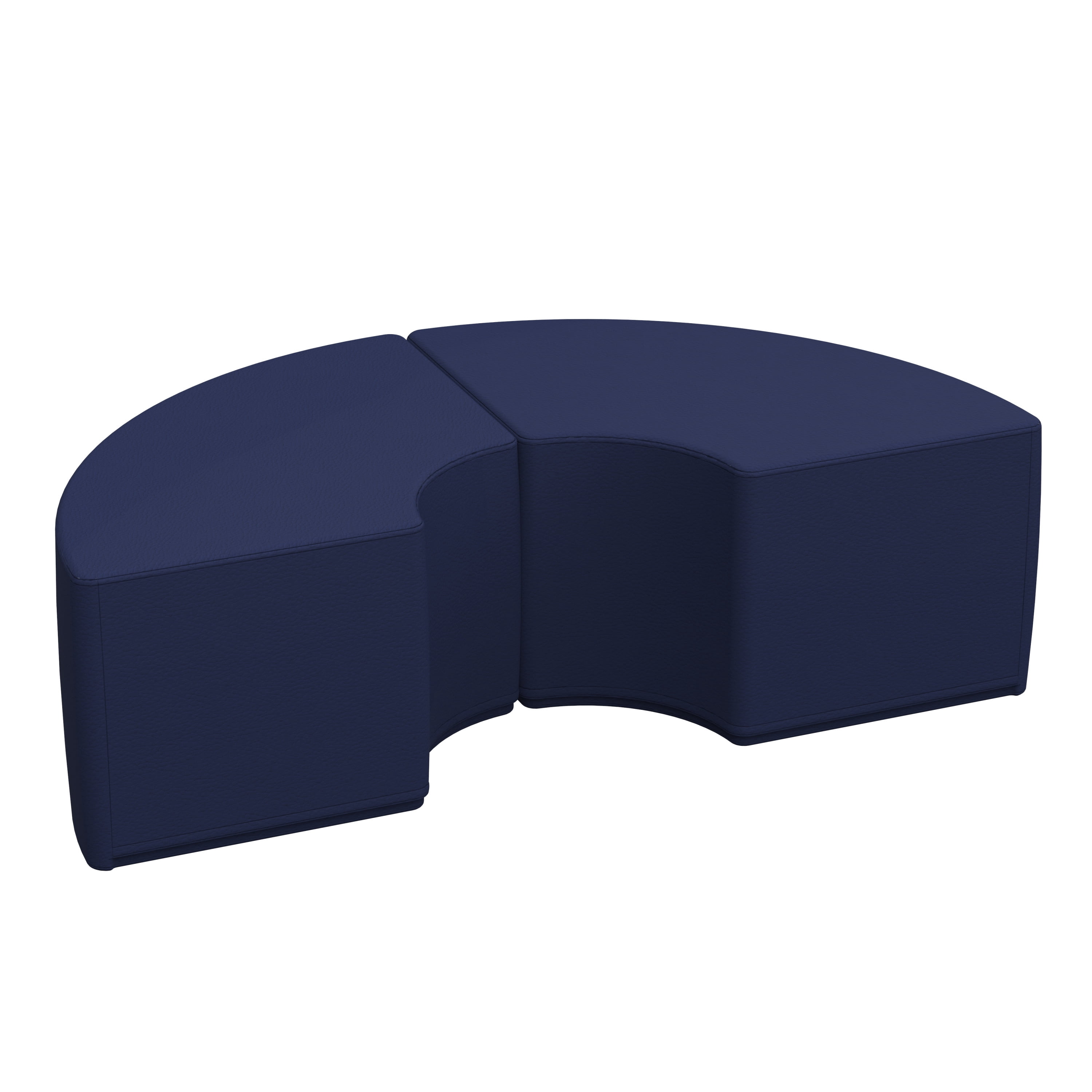 SoftZone® Quarter Circle Ottoman Standard 2-piece - Navy - Walmart.com