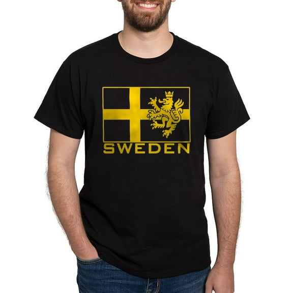 CafePress - Sweden Flag Dark T Shirt - Men's Classic Graphic Cotton T-Shirt