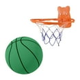 thumbnail image 3 of Baloncesto silencioso con cesta, pelota deportiva, pelota sensorial, poco ruido, ligero Verde, 3 of 8