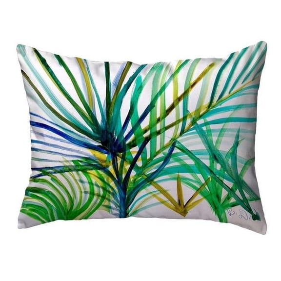 Betsydrake KS1157 11 x 14 in. Teal Palms No Cord Pillow - Small