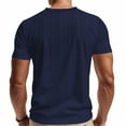 thumbnail image 4 of Men's Casual V Neck T Shirt Solid Color Loose Fit Comfortable Sports Short Sleeve Tee for Everyday Wear Men's Lightweight Crewneck Tee Tops, 4 of 5
