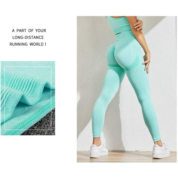 Women High Waist Yoga Pants Workout Gym Seamless Leggings Solid Color Yoga  Pants Tights Teal Yoga Pants for Girls Women