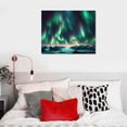thumbnail image 5 of Nawypu Green Blue Aurora Wall Art Northern Light Canvas Prints on Picture Aurora Borealis Nature Starry Scenery Landscape Painting Modern Wall Decor for Home Bathroom Bedroom,Modern,Decor, 5 of 6