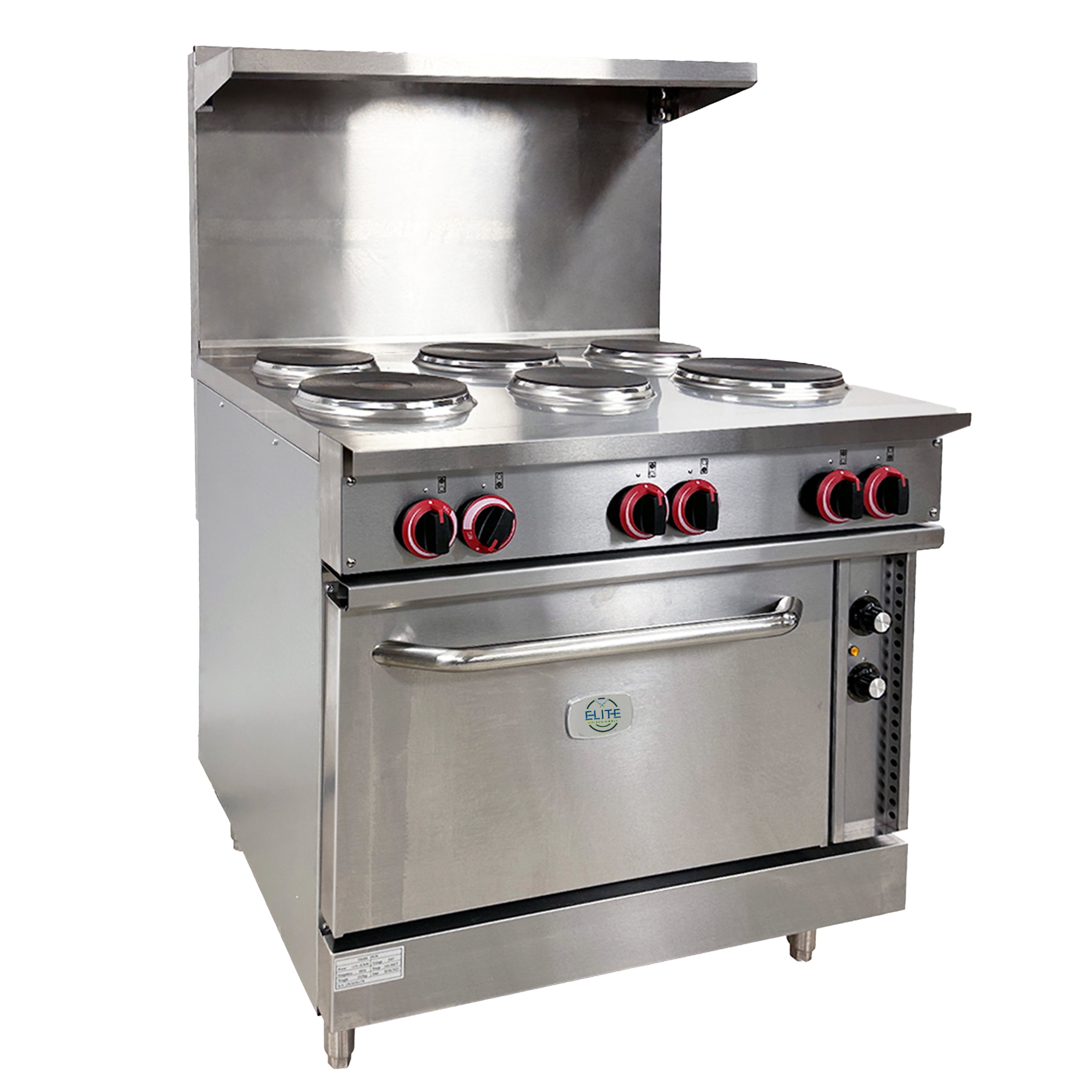 36 in. 6 Burner Electric Range Standard Oven Sealed Element