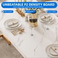 thumbnail image 4 of Dextrus Modern Dining Table, 82 inches Rectangle Dinner Table for 6-8 People, Faux Marble Large Kitchen Table with Gold Metal Legs for Dinner Room Kitchen, White, 4 of 10