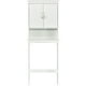 thumbnail image 5 of Costway Mueble salva espacio arriba del inodoro, organizador baño con 3 repisas, estante baño con repisa interna regulable repisa abierta y doble puertas (blanco), 5 of 5