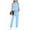 Baby Blue, variant on 2pcs/women's surgical gown set modern version top and drawstring waist pants scrub uniform set