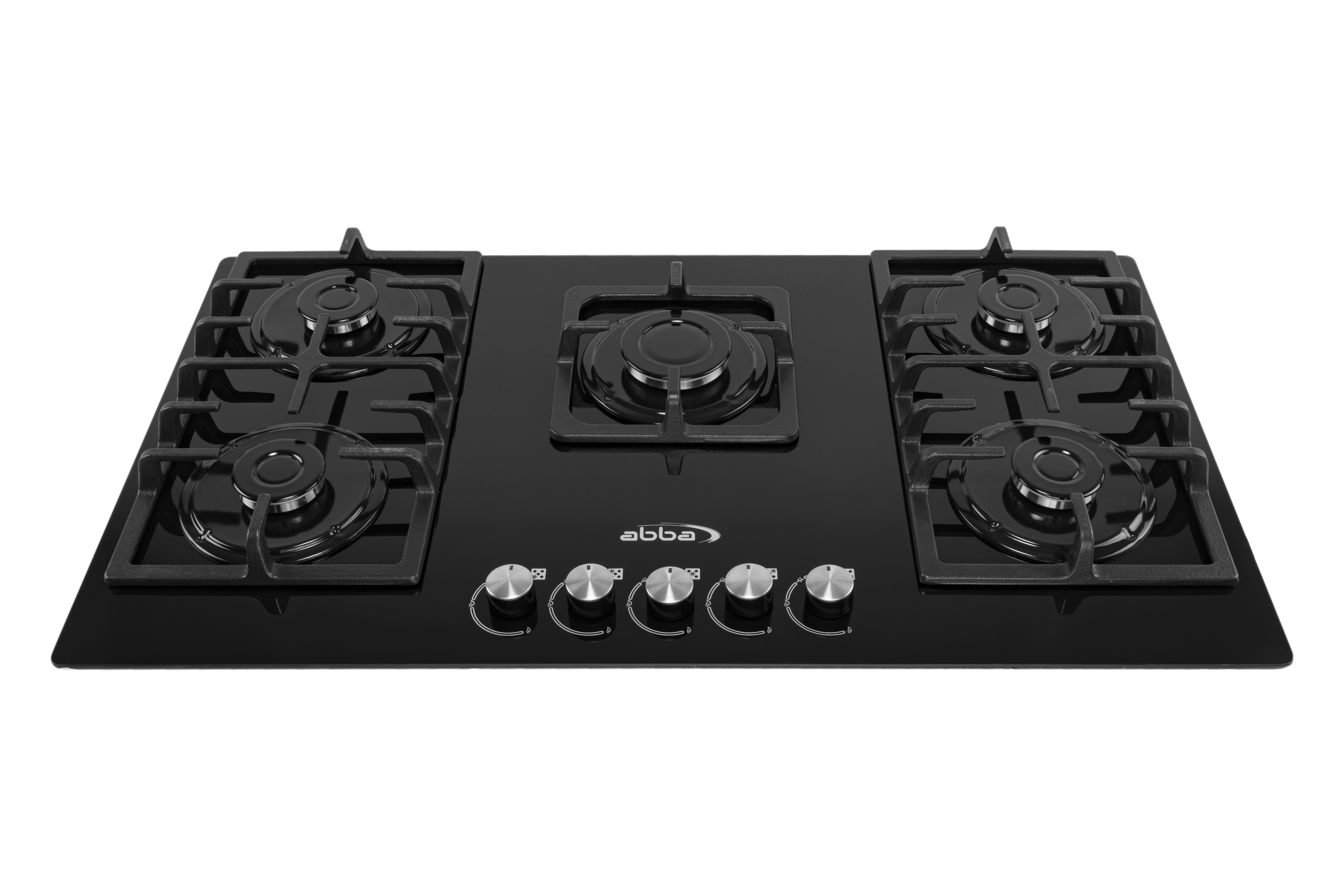 ABBA-36" Gas-on-Glass Cooktop with 5 Burners and Double Grates