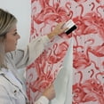 thumbnail image 3 of Tempaper Flamingo Pink Tropical Peel and Stick Wallpaper, 20.5" x 16.5', 3 of 14