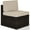 Sand, variant on Afuera Living Coastal Wicker Armless Patio Chair in Brown and Gary