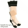 thumbnail image 3 of Women's Sheer Stockings Back Seam Thigh High Stockings Contrast Top Cuban Heel Backseam Seamed Over the Knee Socks, 3 of 6